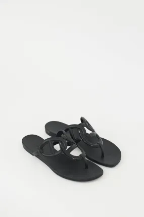 Black Rubber Egerie Sandal