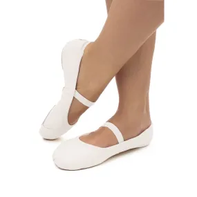 So Danca SD69L - Brittany - Adult Full Sole Leather Ballet Shoes w No Drawstring (White or Black)